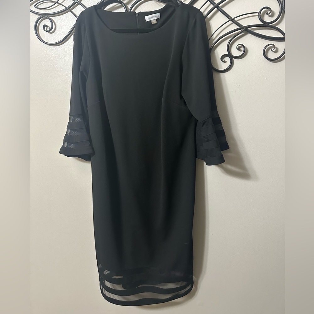 Calvin Klein Black 3/4 Sleeve Dress